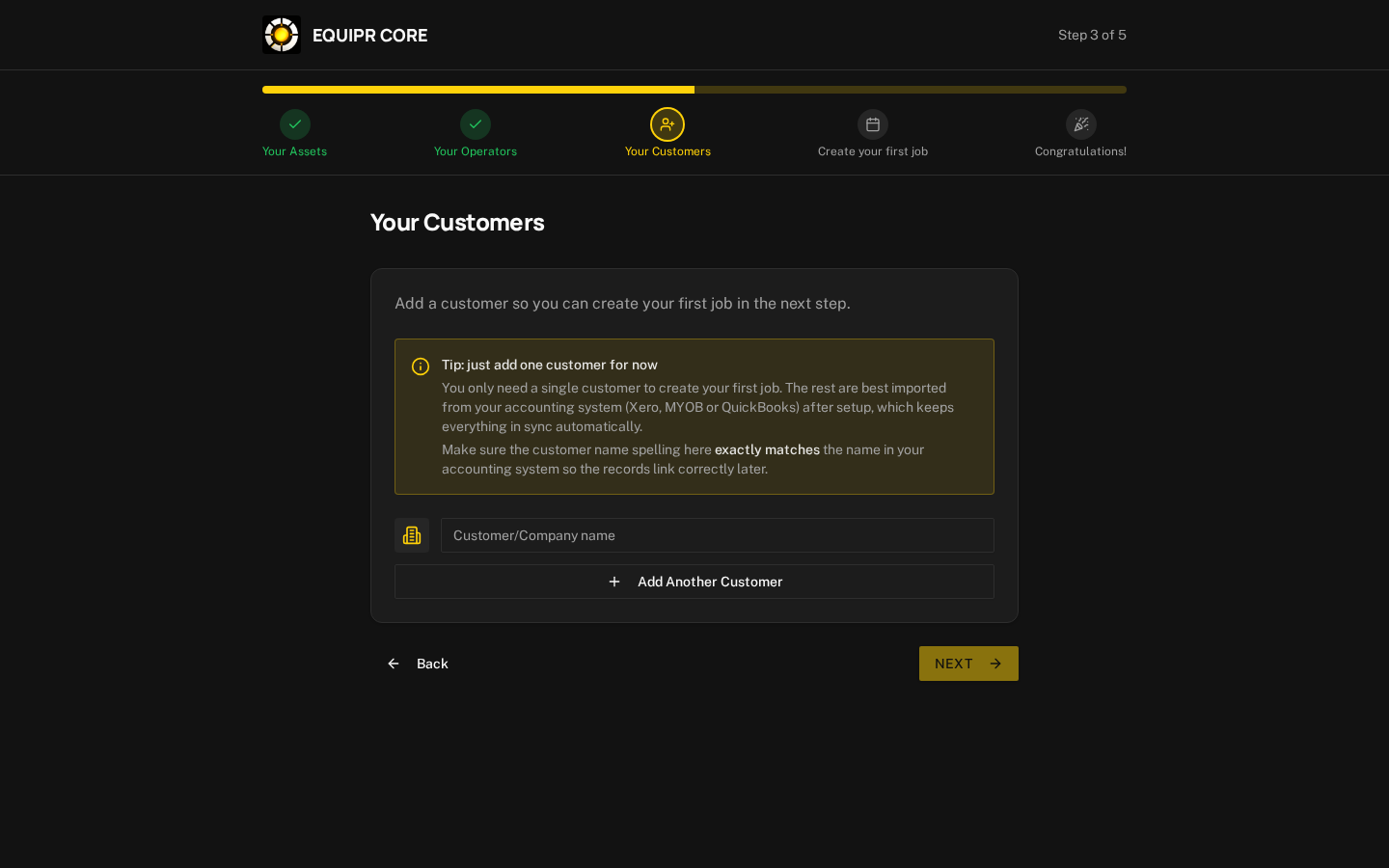 Onboarding — Your Customers
